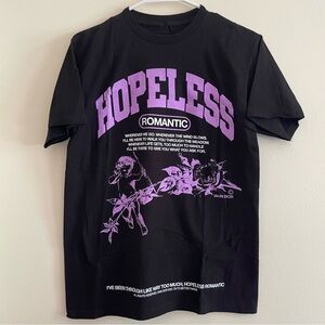 Iann Dior Official Tour Merch, Purple Hopeless Romantic T-shirt, Unisex size S